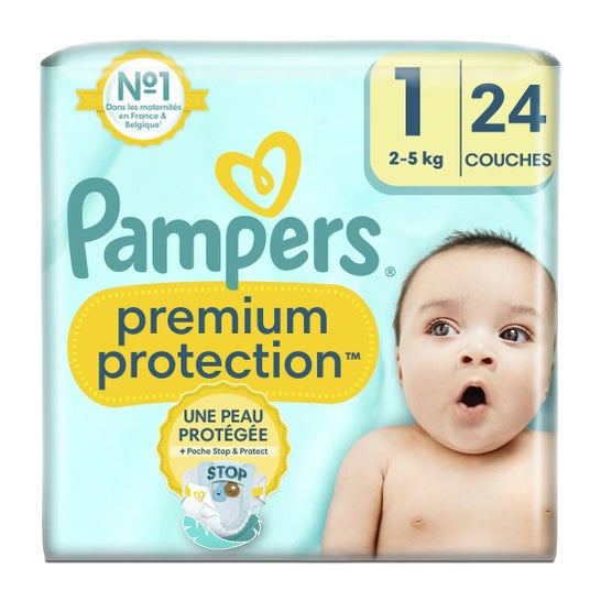 Pampers Premium Protection Pañales Talla1 2-5kg 24uds