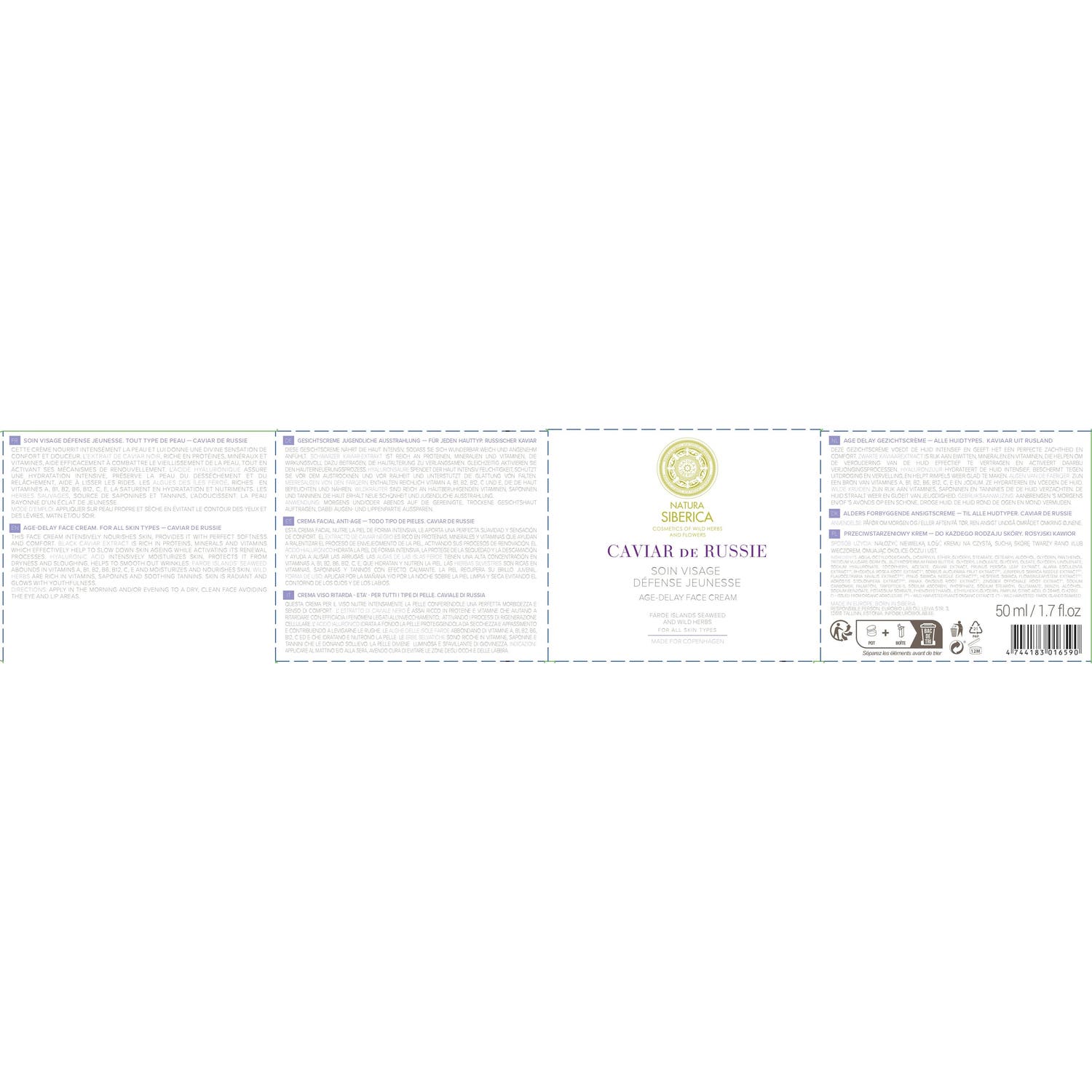 Natura Siberica Crema facial anti-age caviar de rusia 50 ml