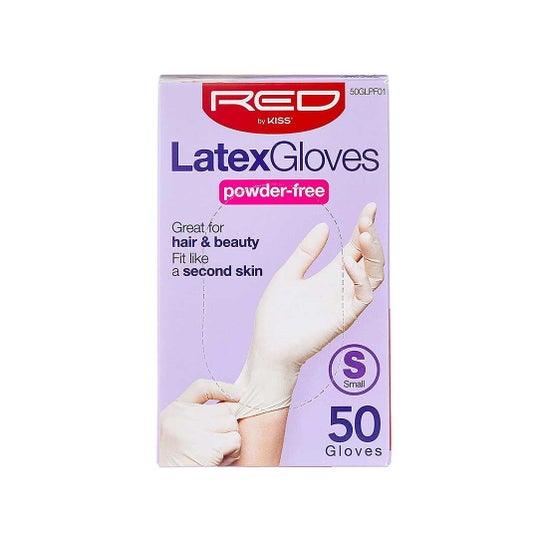 Red By Kiss Powder Free Latex Gloves S 50 uds