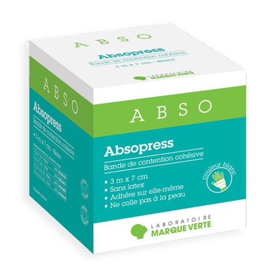 Abso Absopress Banda de Sujeción Cohesiva Blanco 3 Mx7 cm