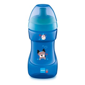 Vaso Con Tapon Deportivo Azul Mam Sports Cup +12 M 330 Ml