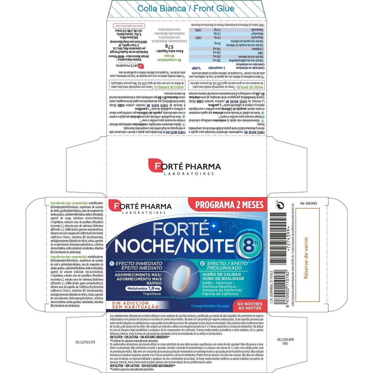 Forté Pharma Forté Noche 8h 60Caps