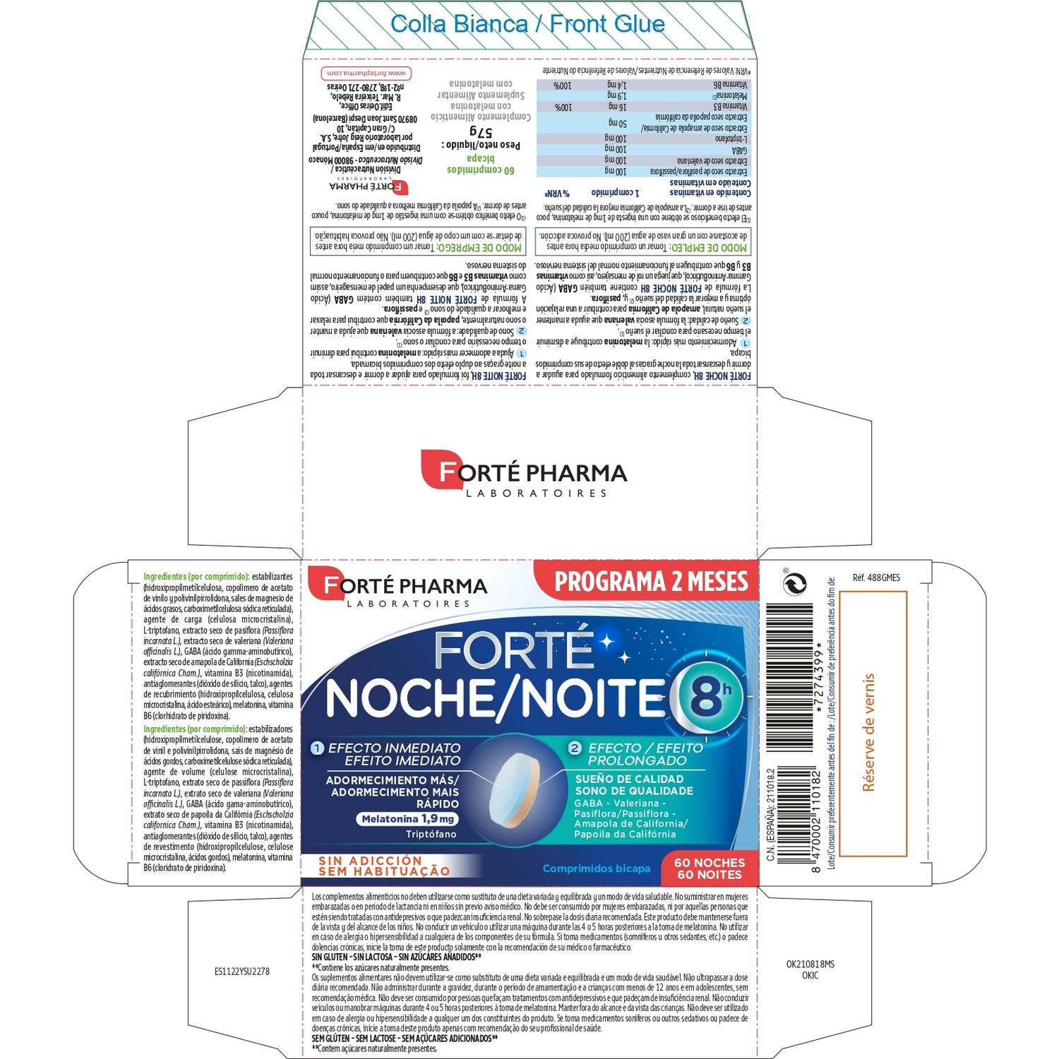 Forté Pharma Forté Noche 8h 60Caps