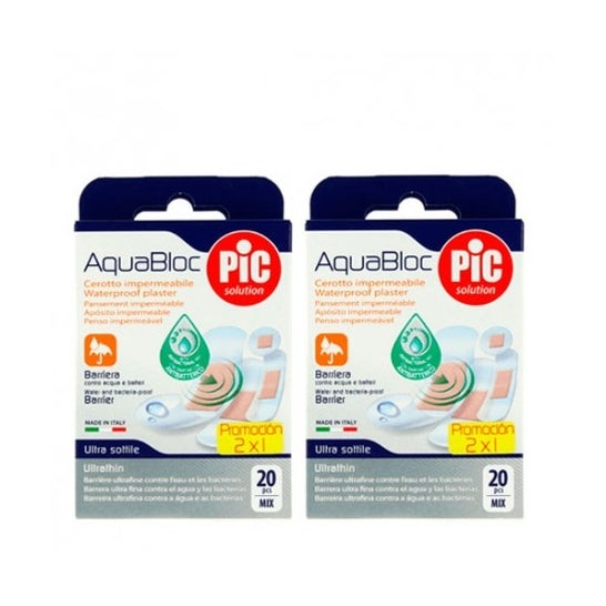 Pic Solution Aquabloc Pack Apósitos Ultrafinas 2x20uds