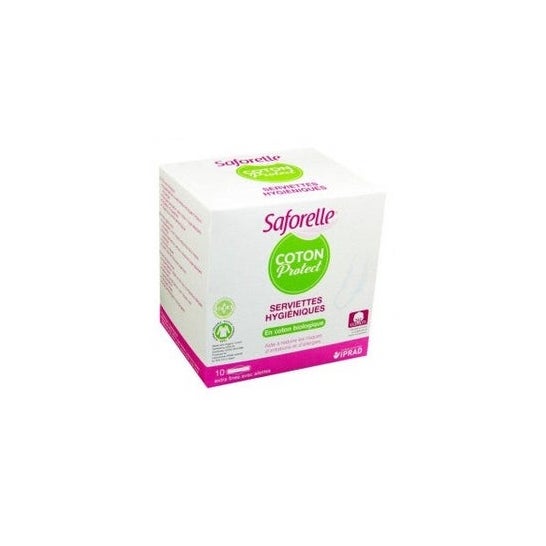 Saforelle Algodón Proteger Toallas Higiénicas Día x10