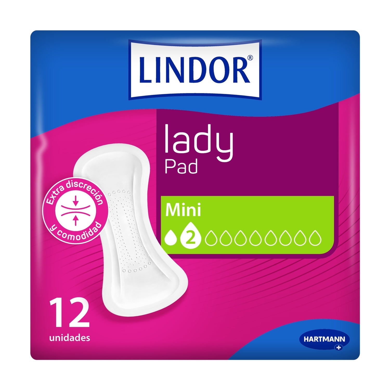 Lindor Lady Pad Compresas Mini 12uds