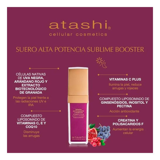 Atashi® Terapia Antioxidante Longévité Suero Booster Vitamina C Plus 30ml