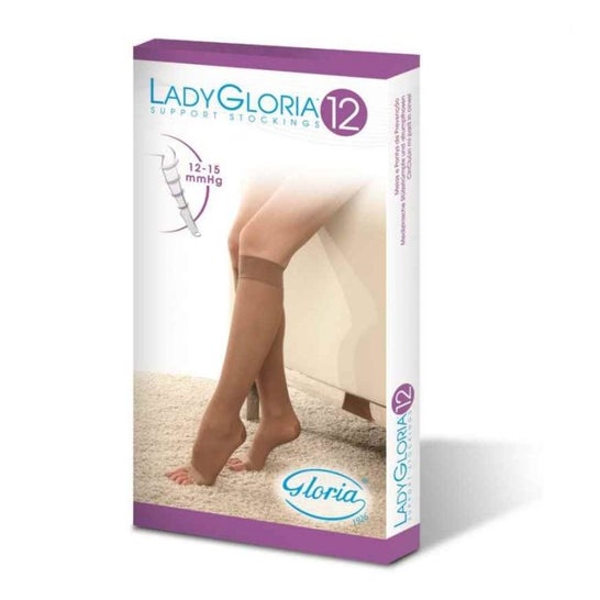 Gloria Med Ladygloria 12 Calcetín Punta Abierta Sahara 4 1 Par