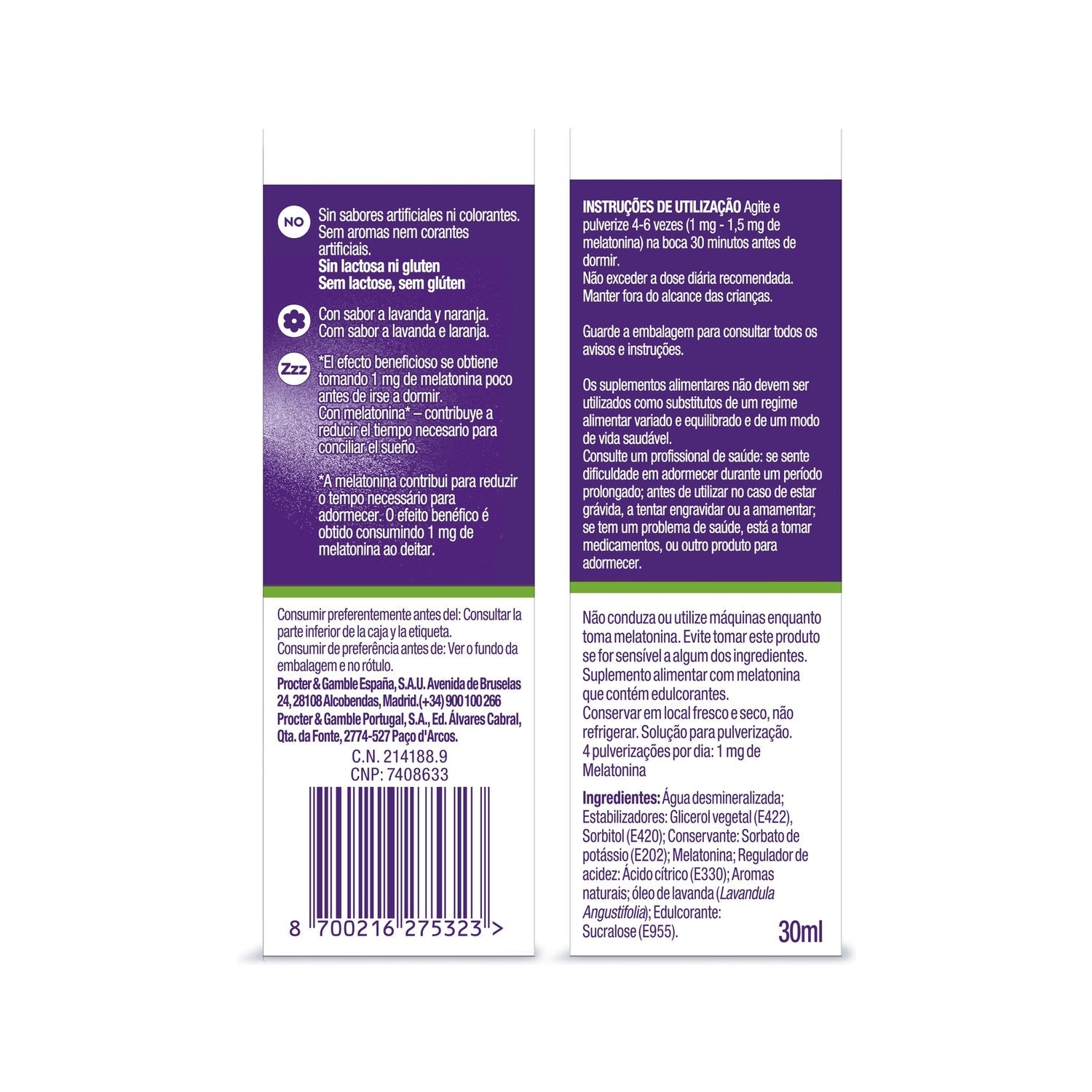 Zzzquil Natura Spray Oral Melatonina Lavanda Naranja 30ml