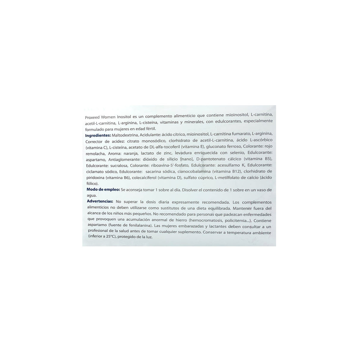 Proxeed Inositol Women 30 sobres