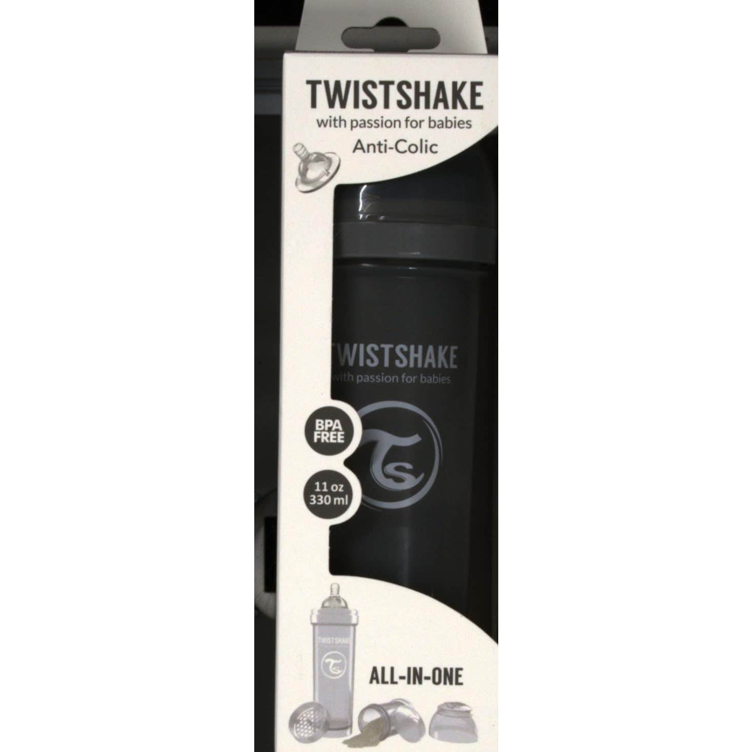 Twistshake Biberón Pastel Gris 330ml 1ud