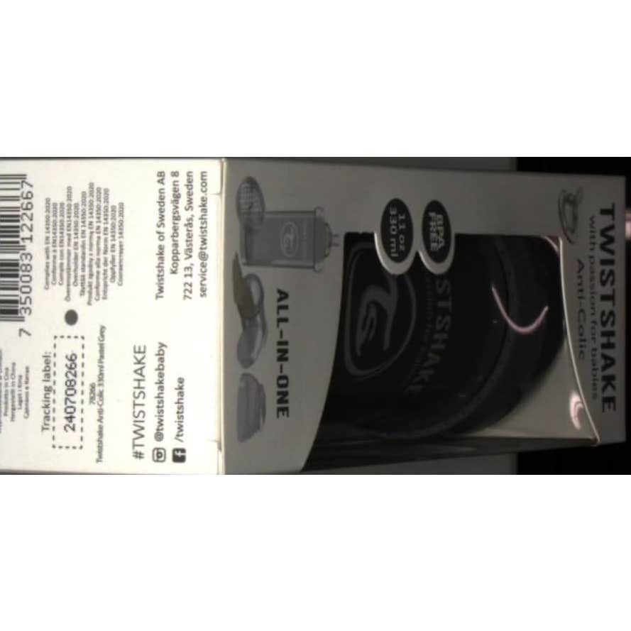 Twistshake Biberón Pastel Gris 330ml 1ud