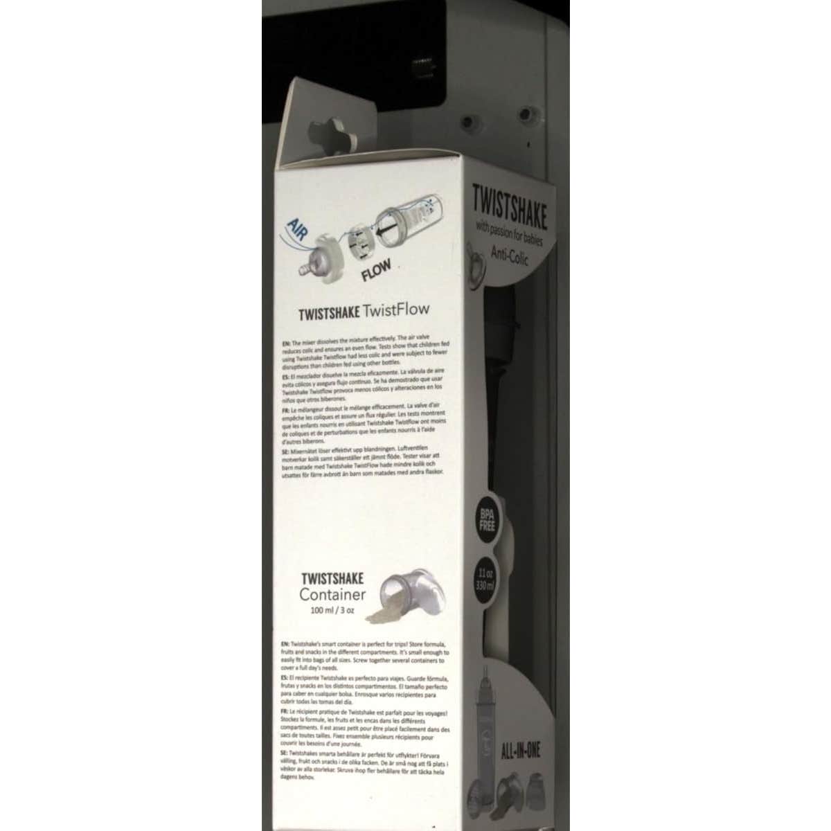 Twistshake Biberón Pastel Gris 330ml 1ud