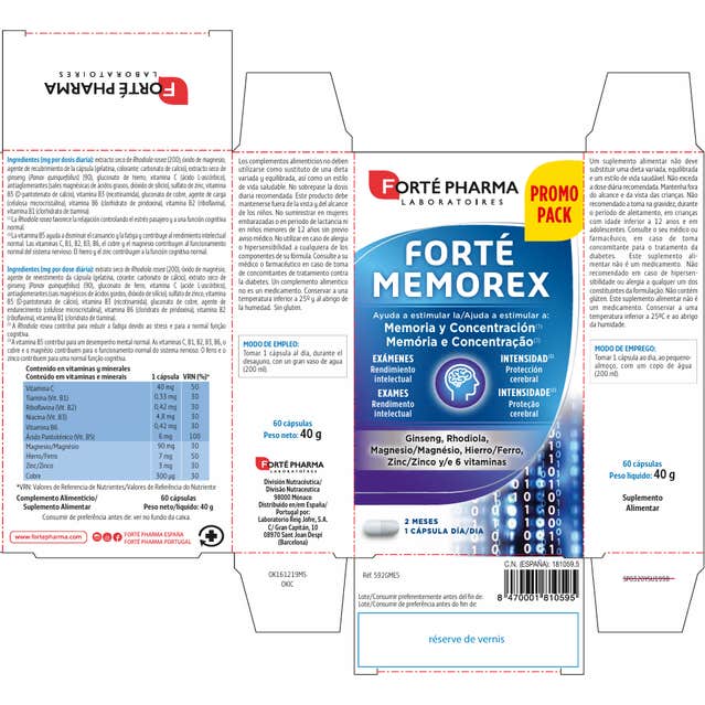 Forté Pharma Forté Memorex 30comp
