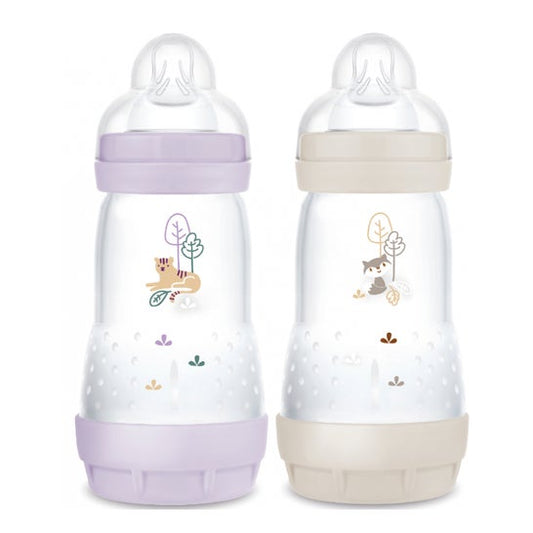 Mam Easy Start Nature Biberón Tetina F2 Lila Arena 260ml 2uds