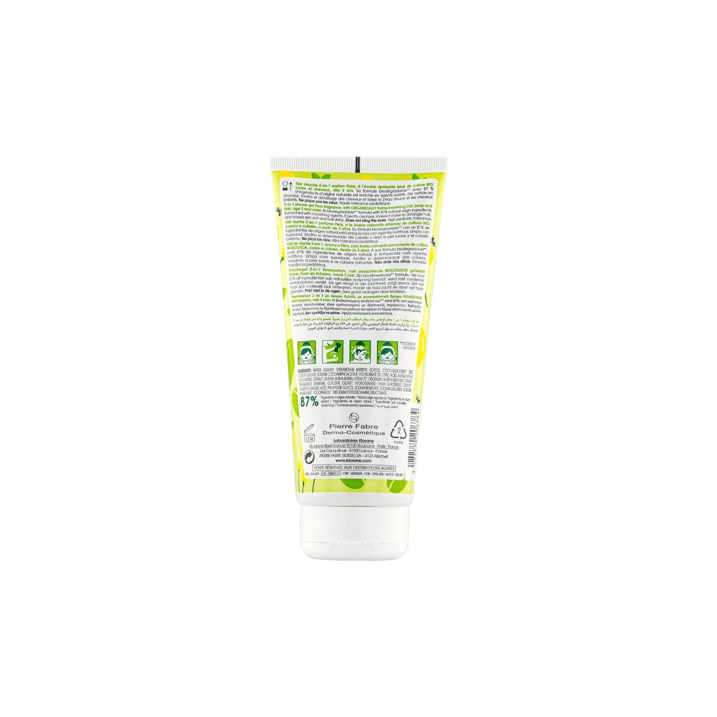 Klorane Junior Gel de Ducha Pera 200ml