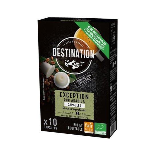 Destination Cafe Pur Arábica Exception Bio 10caps