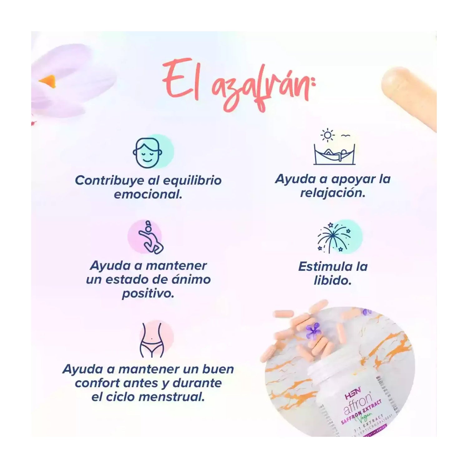 HSN Extracto de Azafrán Affron® 3:1 120vcaps