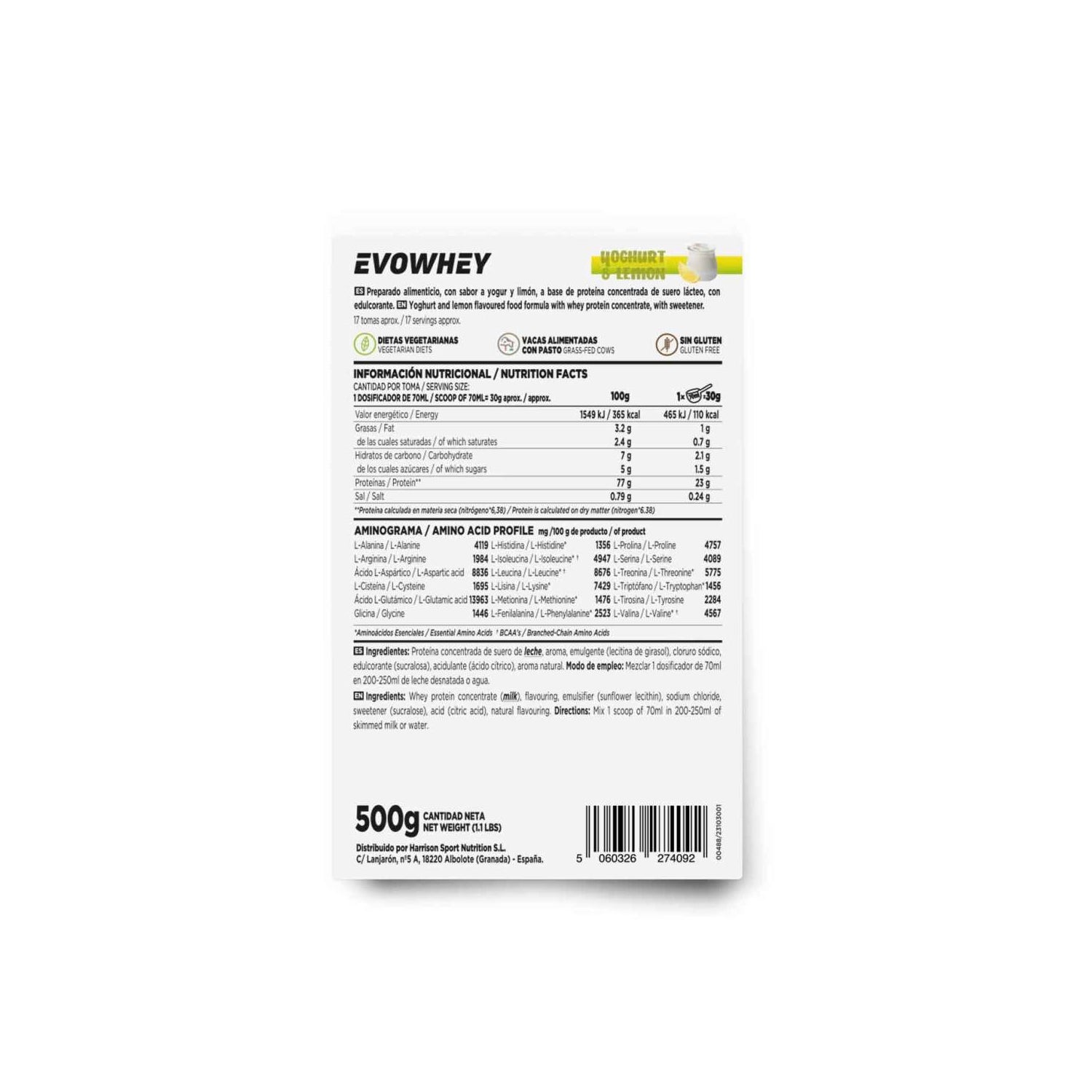 HSN Evowhey Protein Yogur y Limón 500g