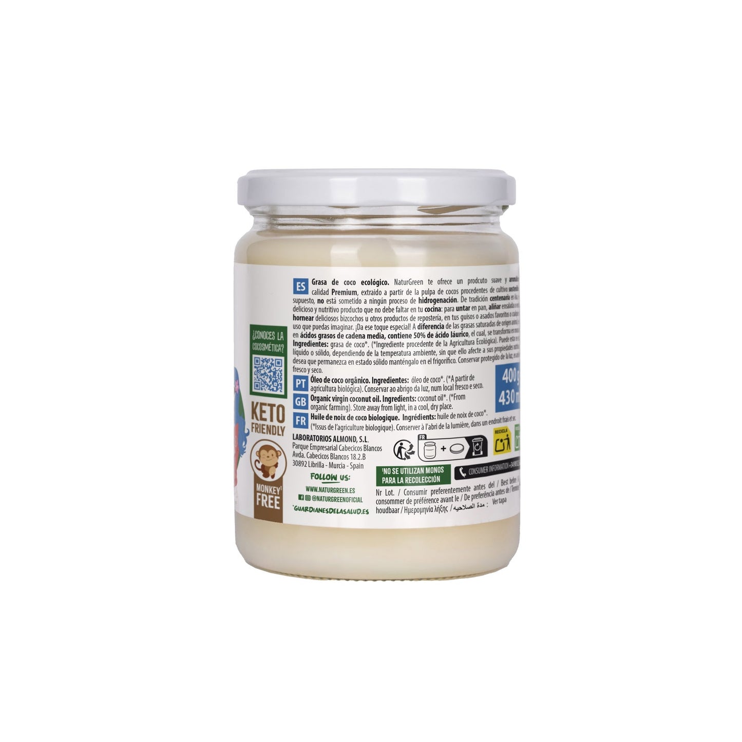 NaturGreen Grasa de Coco Bio 400g