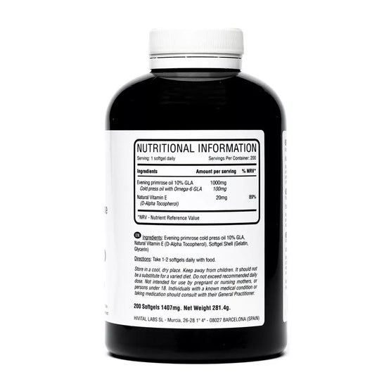 Hivital Aceite de Onagra 1000mg con 10% GLA 200perlas