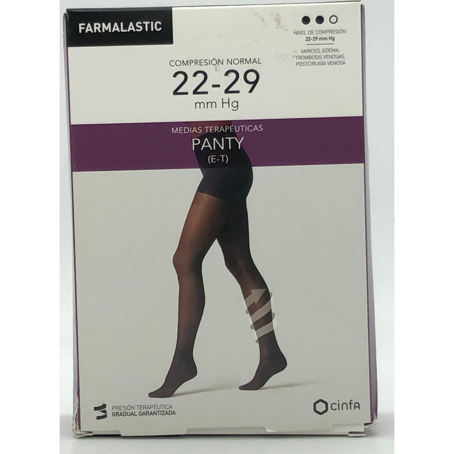 Farmalastic panty-media hasta la cintura (E-T) compresión normal T-pequeña beige