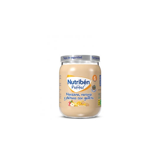 Nutribén Potitos Plátano, Naranja Y Galleta 2 udsX190 g