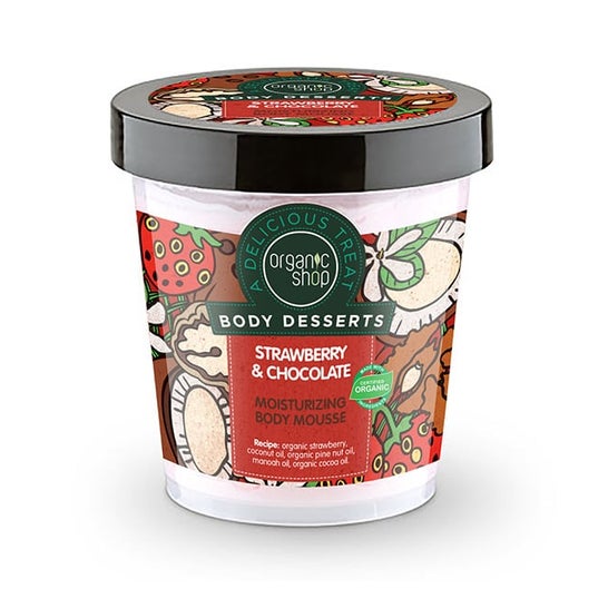 Organic Shop Mousse Corporal Hidratante Fresa y Chocolate 450 ml