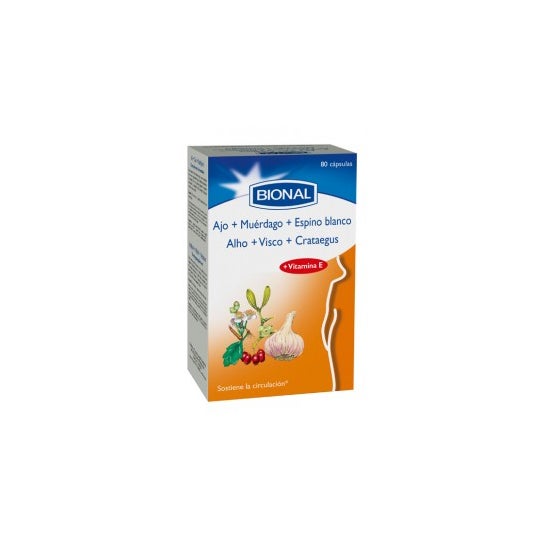 Bional Ajo+muérdago+espino Blanco+vitamina E 80 Cápsulas