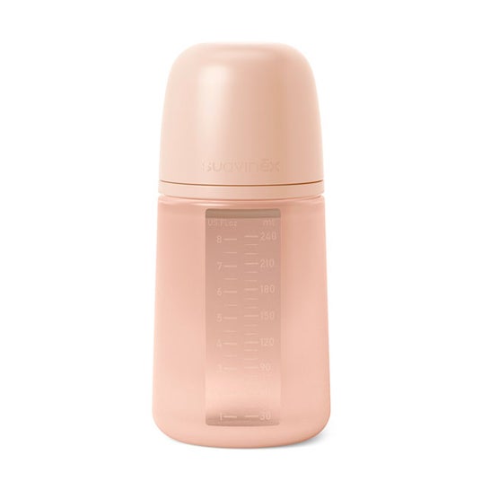 Suavinex Biberón Silicona Soft Colour + 3M 240ml