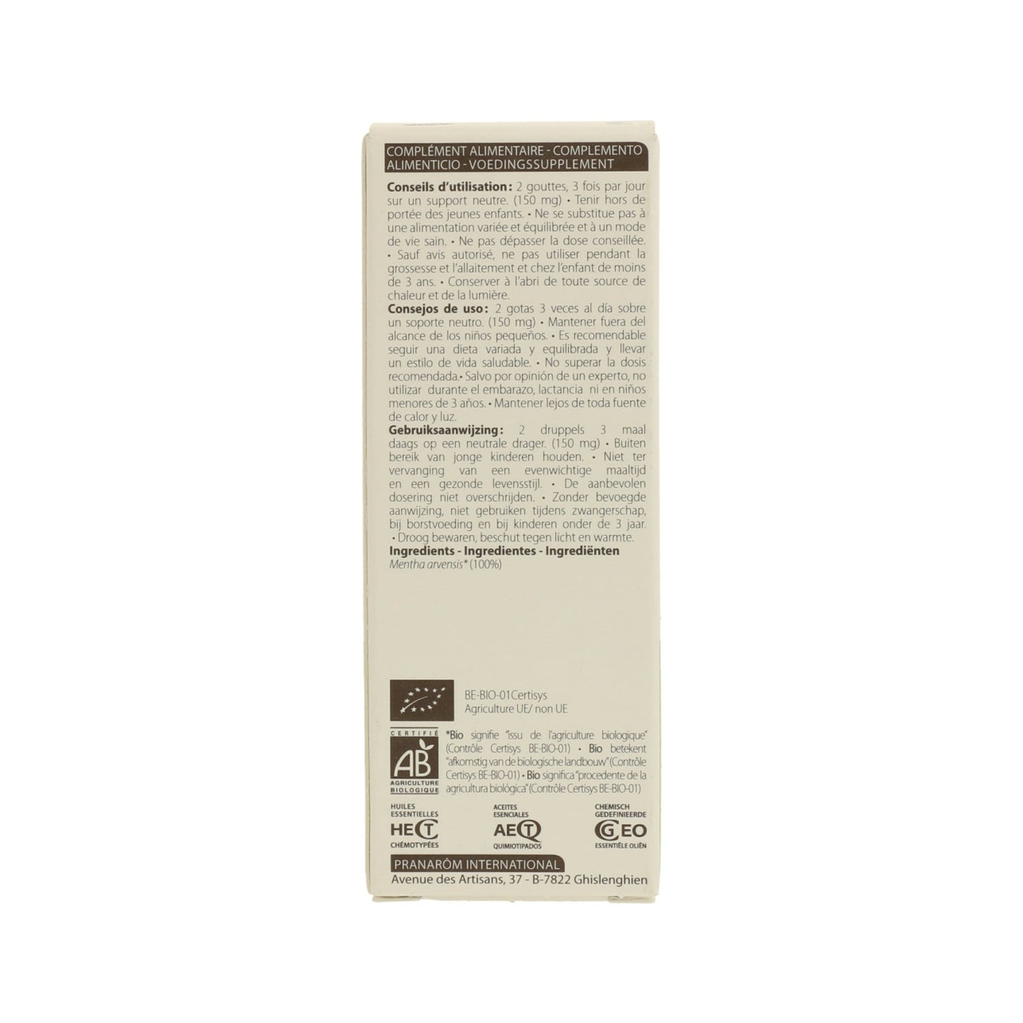 Pranarôm Aceite Esencial de Menta de Campo BIO 10ml