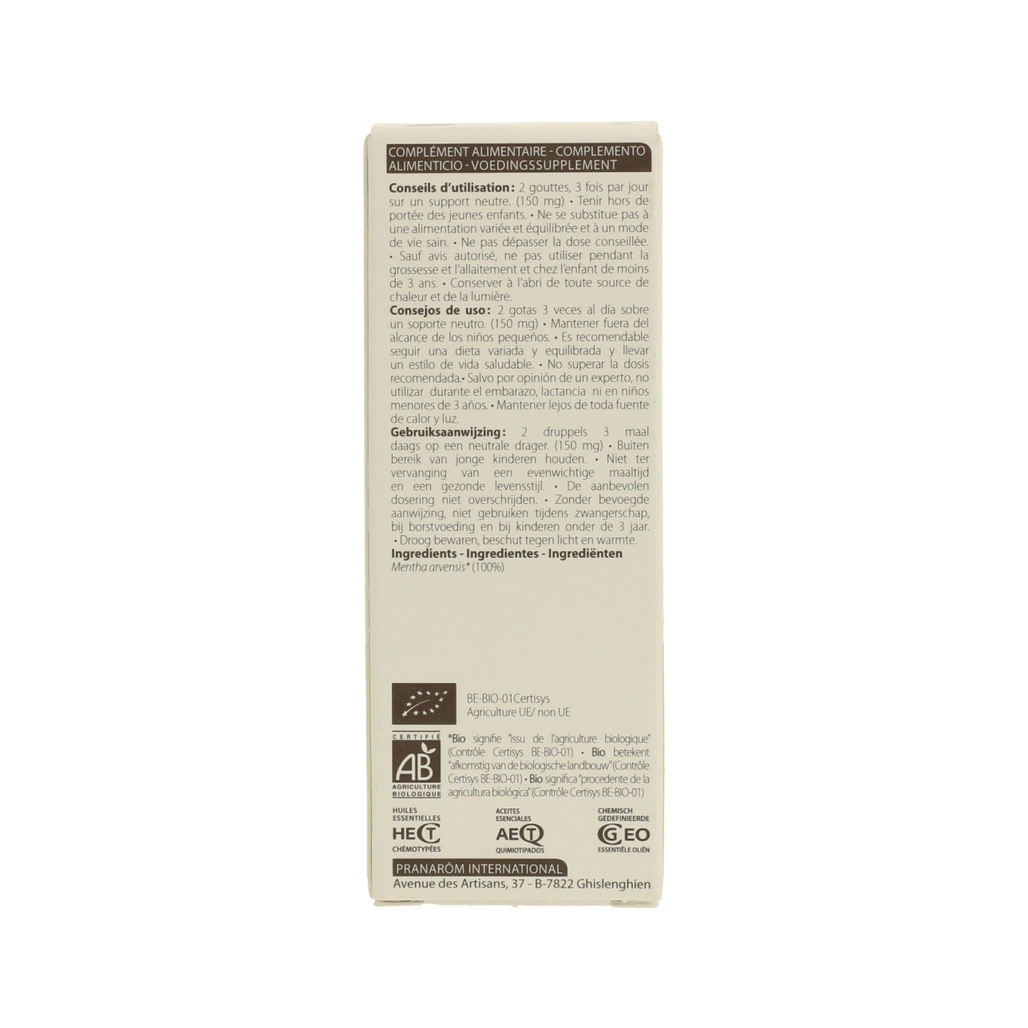 Pranarôm Aceite Esencial de Menta de Campo BIO 10ml