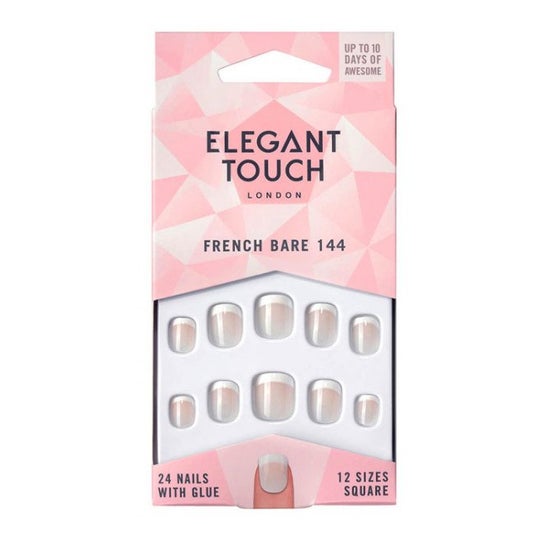 Elegant Touch Uñas Postizas French Bare 144 24 uds
