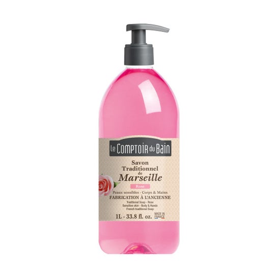 Le Comptoir du Bain Jabón de Marsella Tradicional Rosa 1000 ml