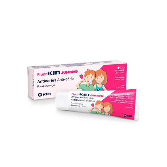 Fluor-Kin Junior dentífrico sabor fresa 75 ml