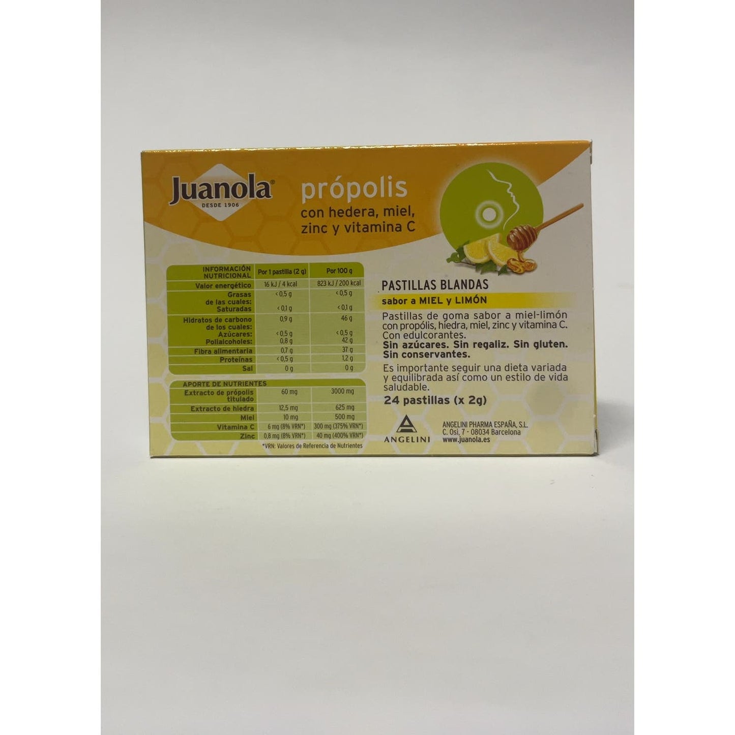 Juanola® pastillas própolis hiedra, miel, zinc y vitamina C 24uds