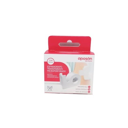 Aposán Esparadrapo Transparente Microperforado 5 Mx2,5 cm 1 ud