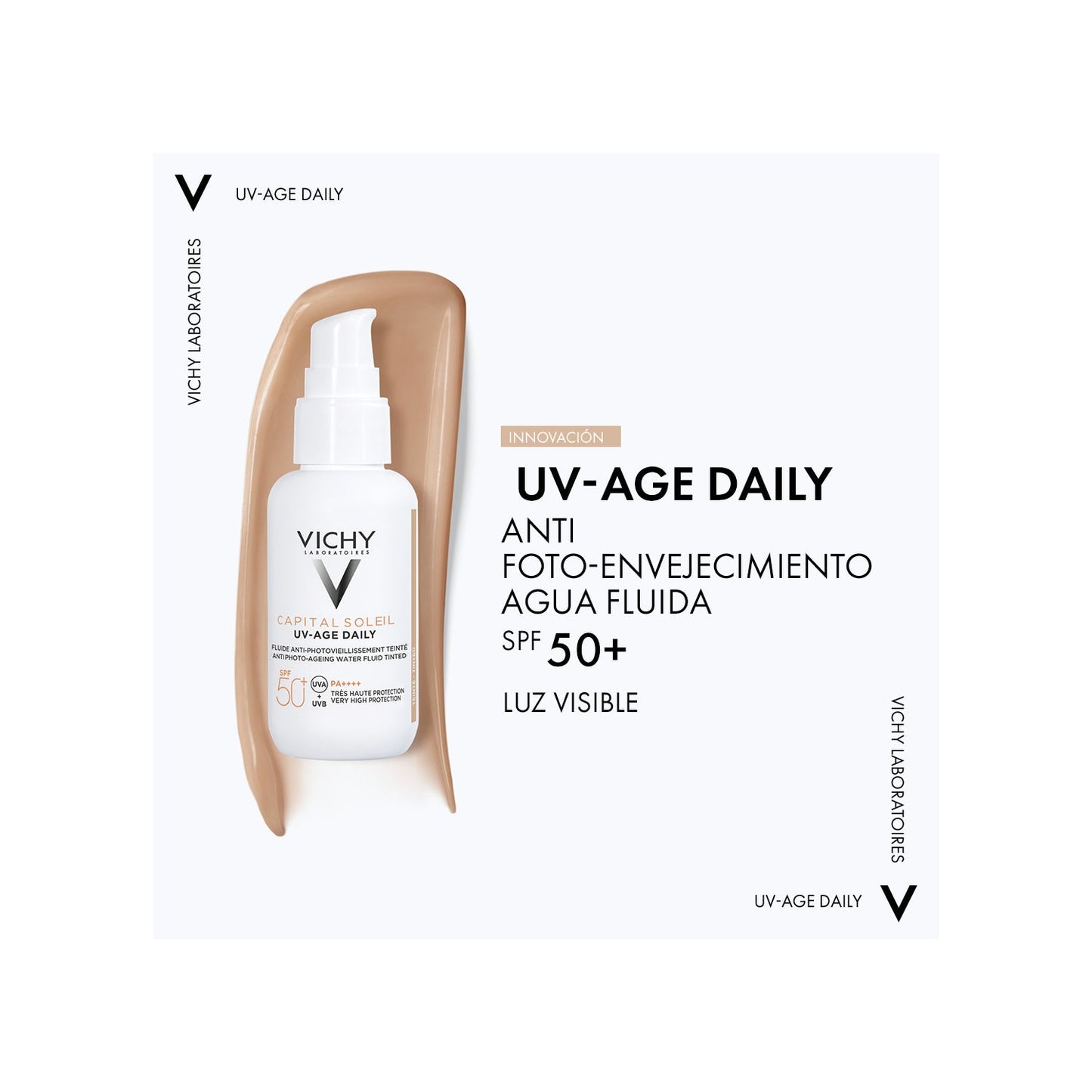 Vichy Capital Soleil UV-Age Daily Water Fluid SPF50+ con Color 40ml