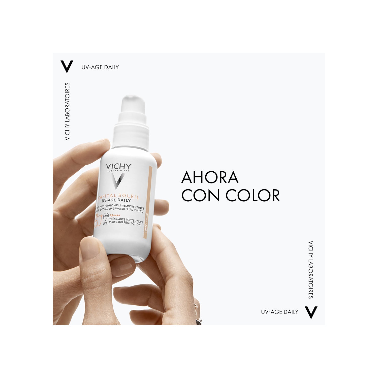 Vichy Capital Soleil UV-Age Daily Water Fluid SPF50+ con Color 40ml