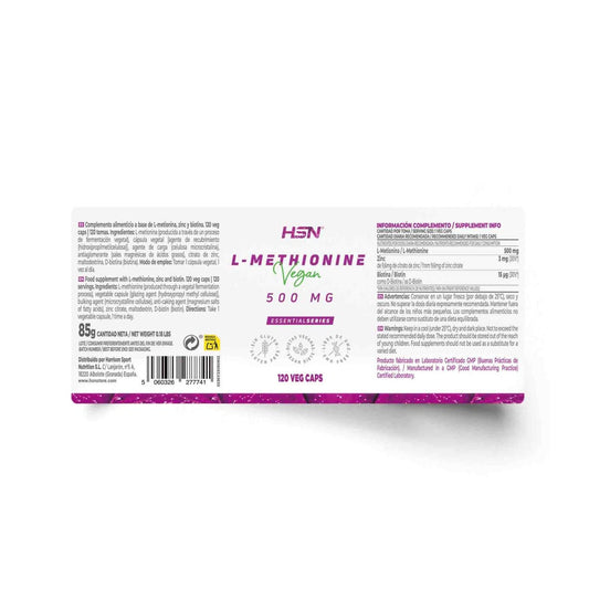HSN L-Metionina 500mg 120vcaps