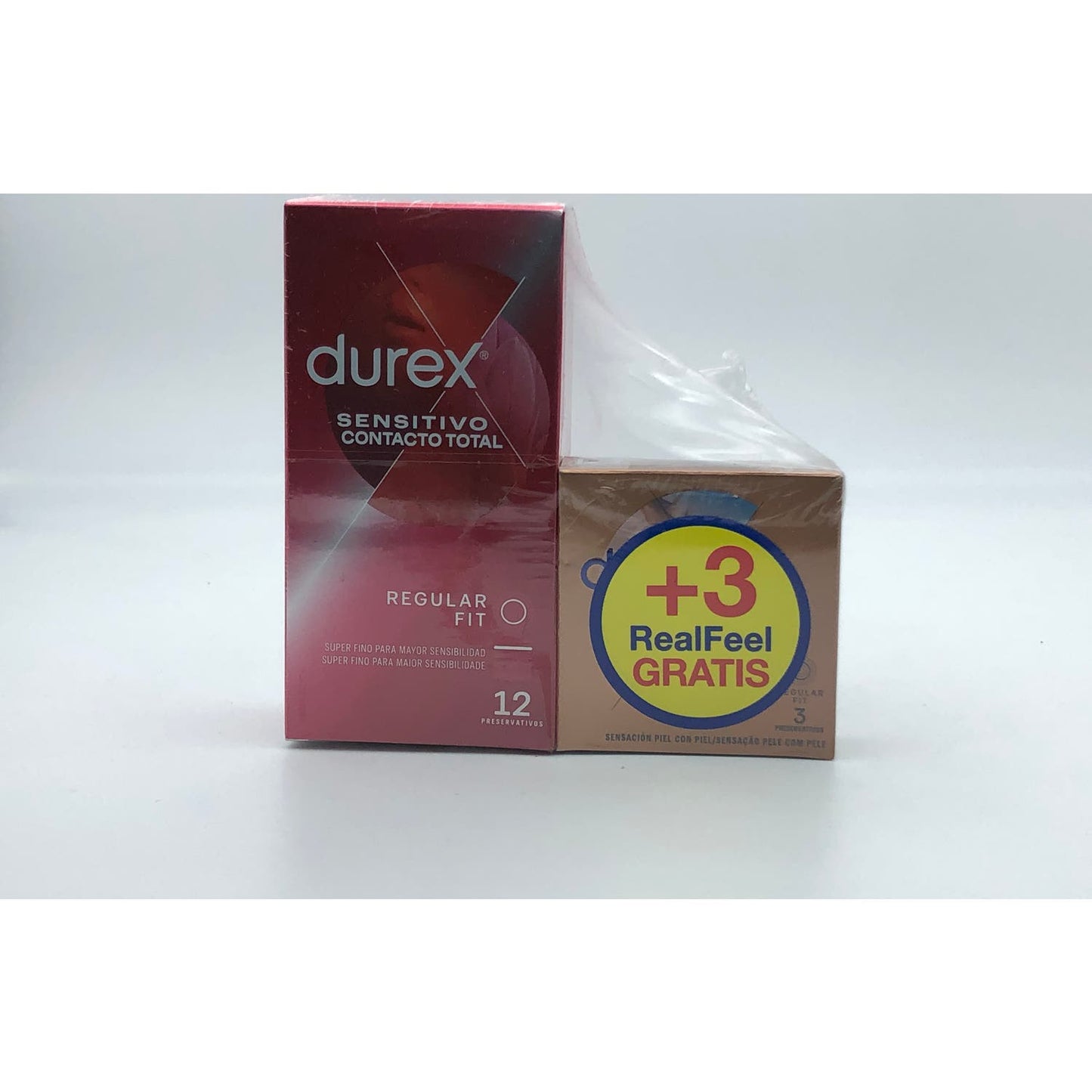 Durex Sensitivo Contacto Total 12uds + Durex Real Feel 3uds