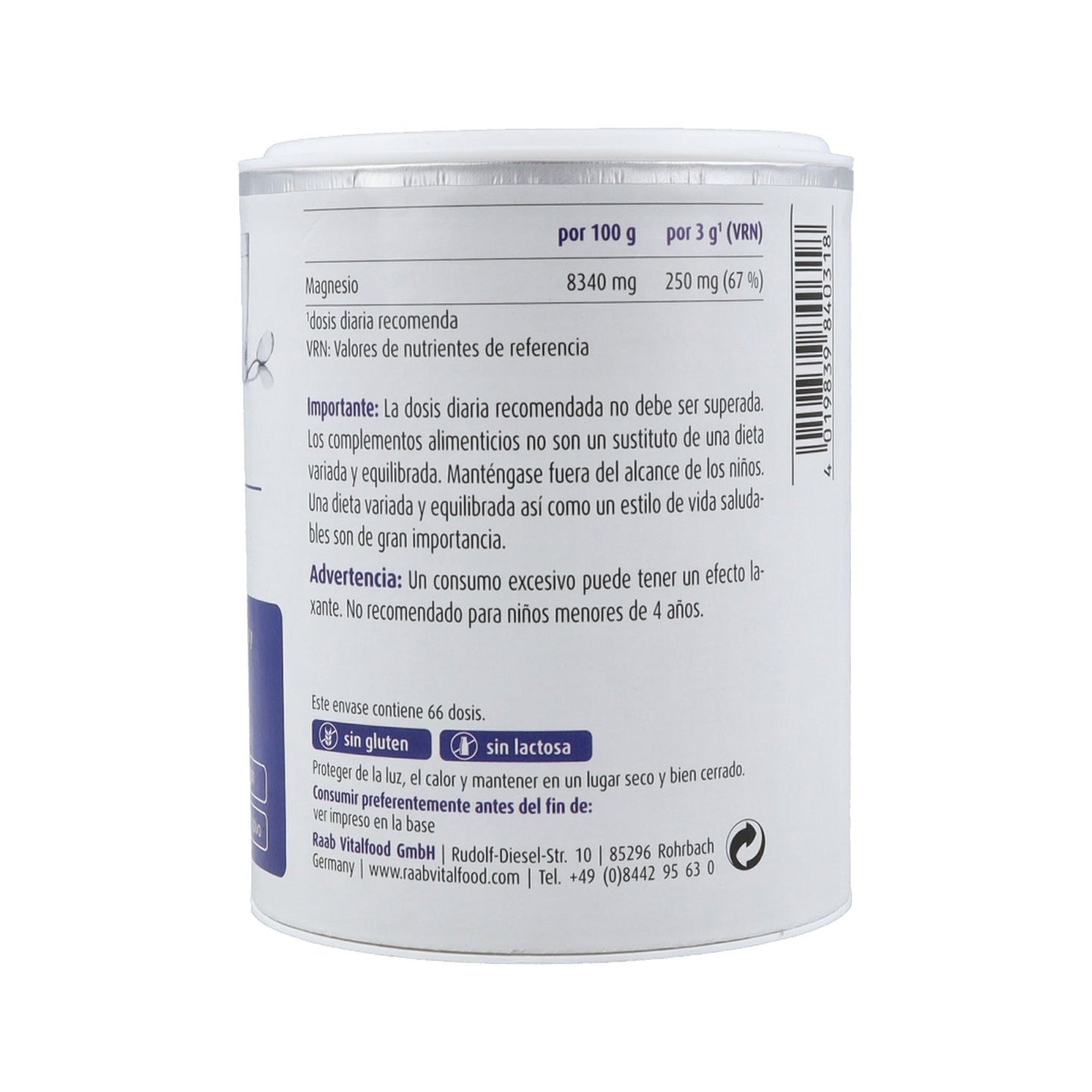Raab Vitalfood Citrato de Magnesio 200g