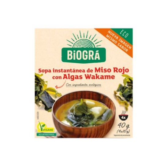 Biográ Sopa Vegana de Miso con Algas 4 sobres X 10 g