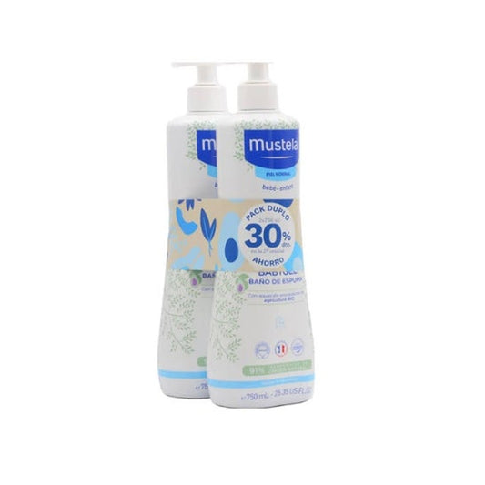 Mustela BabyGel Baño de Espuma 2x750ml