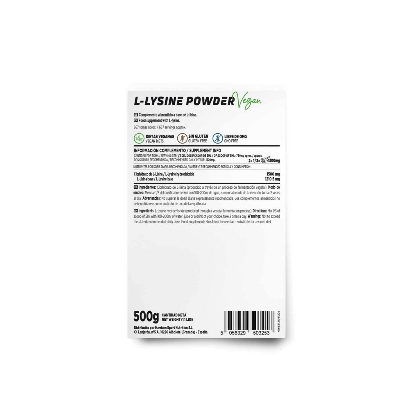 HSN L-Lisina en Polvo 500g
