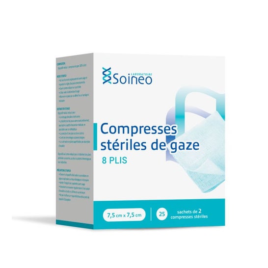 Soineo Compresas Esteriles Gasa 7,5X7,5Cm 25uds