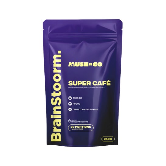 MushNGo Café Adaptógeno Brainstoorm Sabor Chocolate 240 g