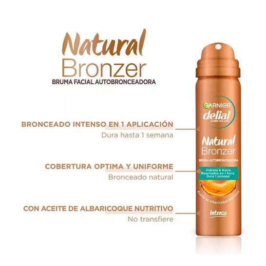 Garnier Natural Bronzer Quick Drying Self Tan Body Mist Dark 75ml
