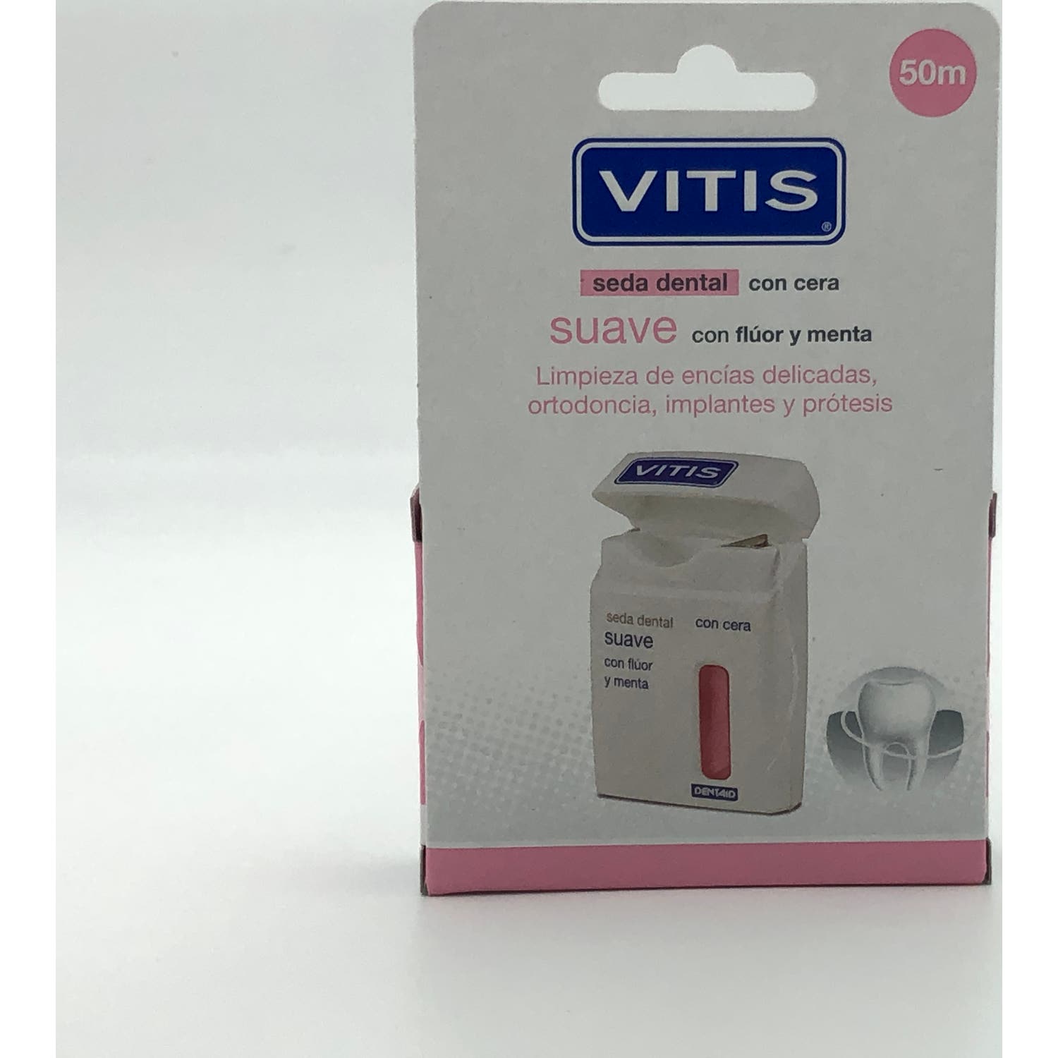 Vitis Seda Dental Suave con Cera, Flúor y Menta 50m
