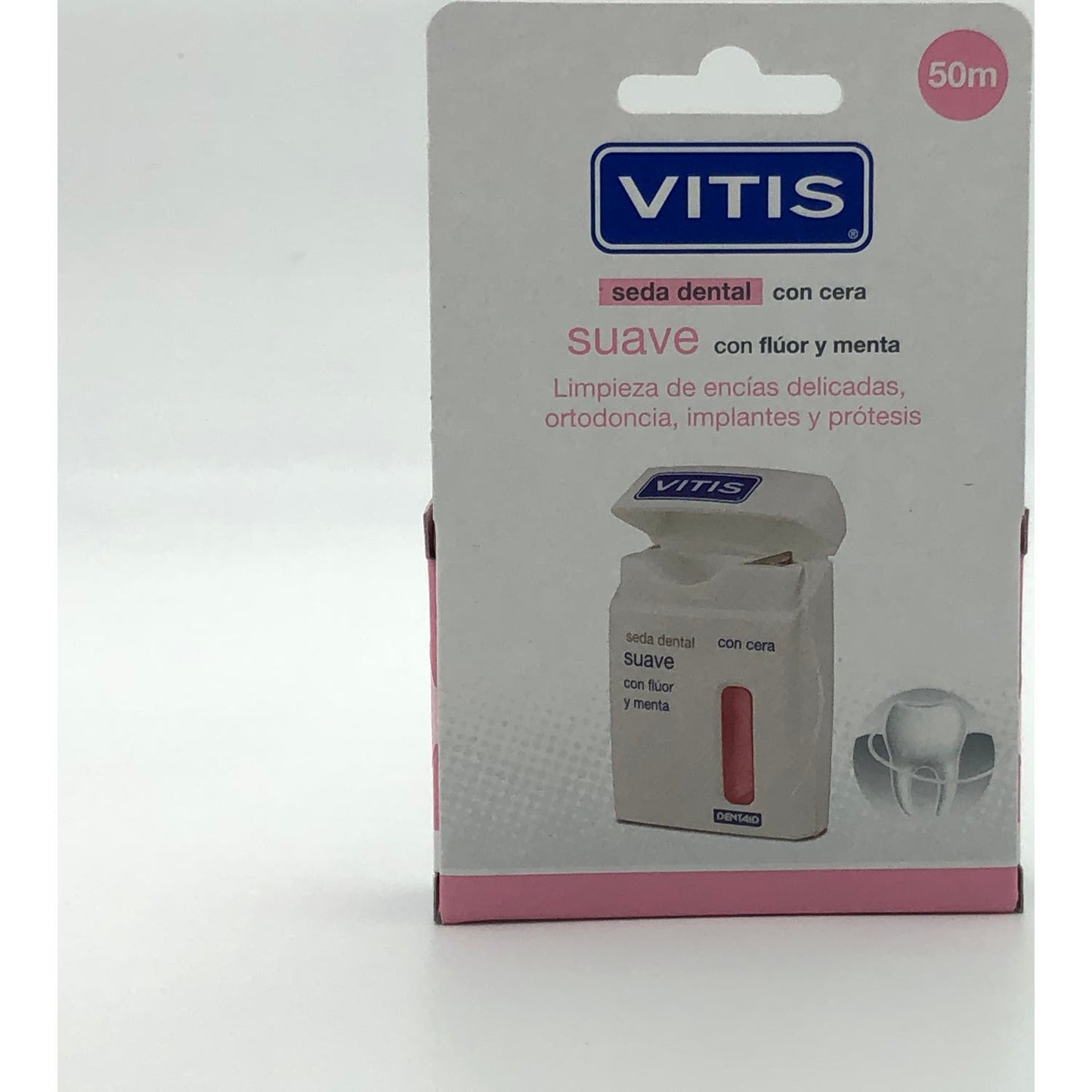 Vitis Seda Dental Suave con Cera, Flúor y Menta 50m
